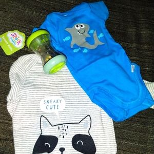Carter's Newborn Shark Onesie with Freebies
